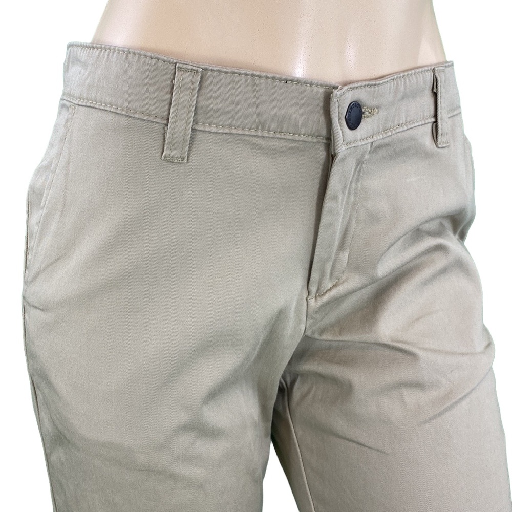 Dickies Women Petite Khaki Slim Bootcut Pants - Picture 3 of 15